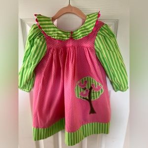 The Bailey Boys pink and green dress 24m